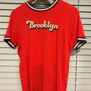 Brooklyn Industries Red T-Shirt with Blue Accents